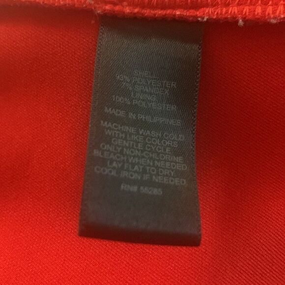 Express Size 8 Little Red Dress V Neck Side Cutouts Fit & Flare Zipper Back - Picture 9 of 11